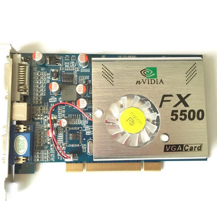 ვიდეო დაფა nVIDIA GeForce FX 5500 256 MB 256MB AGP 4X 8X Video Card Vga Adapter