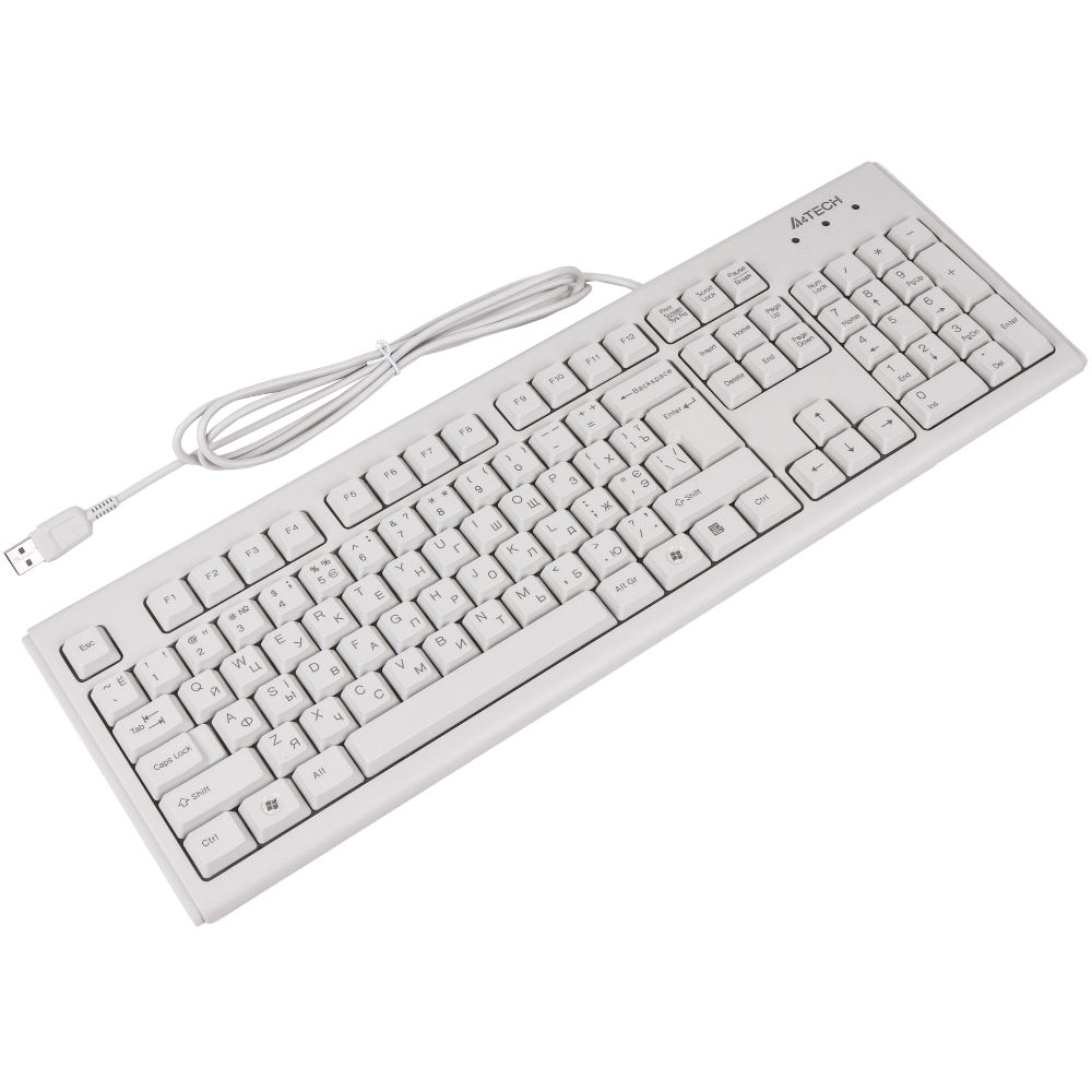 კლავიატურა A4Tech-KM-720, NATURAL ERGONOMIC KEYBOARD USB WHITE