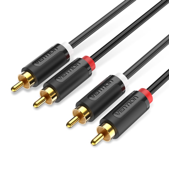 Audio კაბელი  Vention  Model/Item-NO:  <BCMBJ >  2-Male to 2-Male RCA Cable 5M Black
