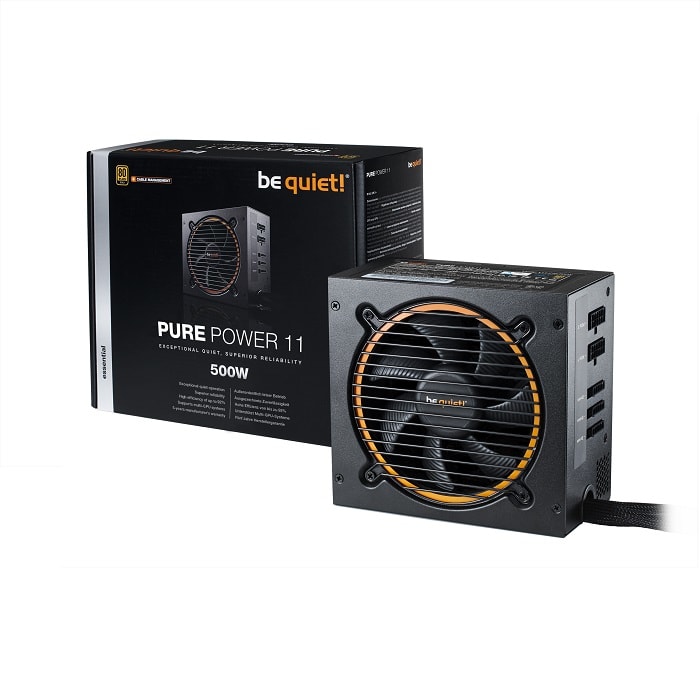 კვების ბლოკი BN297 be quiet! PURE POWER 11 CM 500W  V2.4, 135mm, Gold 80 PLUS, 20+4pin, P4+4 (CPU), 2xPCI-e 6+2-pin, 3xPATA, 6xSATA, 160 x 150 x 86