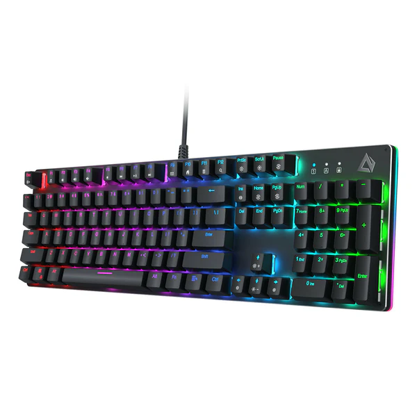 კლავიატურა  AUKEY KMG12 Mechanical Keyboard Blue Switches 104key with Gaming Software Black