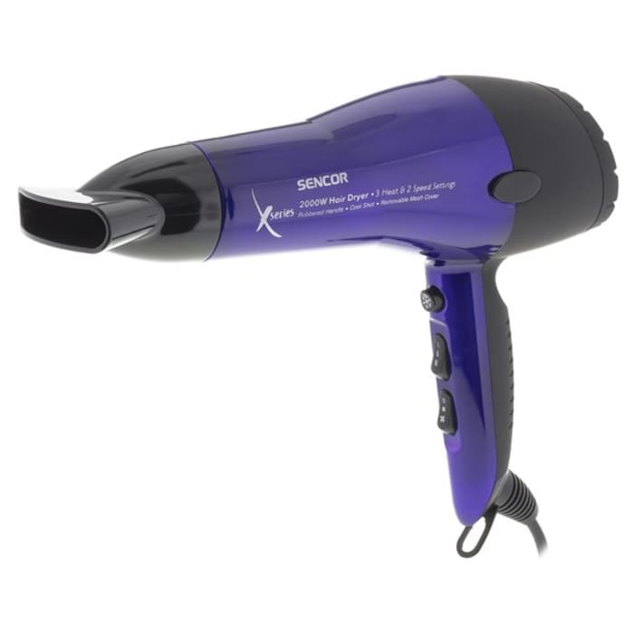 თმის ფენი  Sencor SHD 6600V HAIR DRYER, 2000W, 2 speed, Cold air button, Air nozzle, cord: 2.6 m,