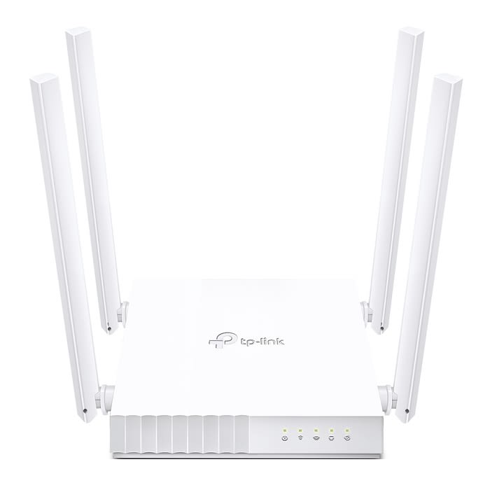 WiFi როუტერი TP Link Archer C24 Wi-Fi router, 2.4/5 GHz, Wi-Fi standard: Wi-Fi 5, maximum speed: 433 Mbps, 4xLAN 100 Mbps