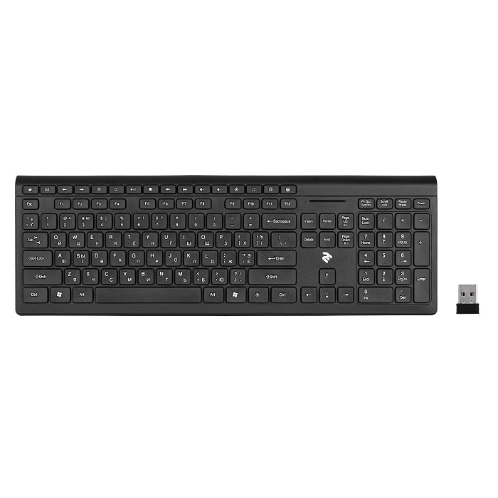 კლავიატურა 2E KS210 Slim WL Black