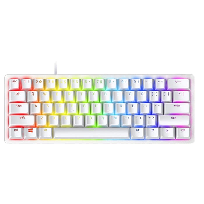 კლავიატურა Razer Gaming Keyboard Huntsman Mini Mercury Ed. Red Switch USB RU RGB, White RZ03-03392200-R3R1