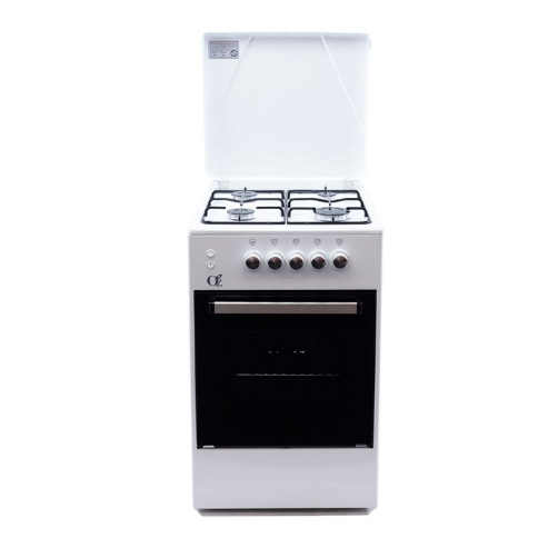 გაზქურა  Oz OSmall50X50W4G Coocker, 4Gas, Oven-Gas, 50x50x85, Ignition, White