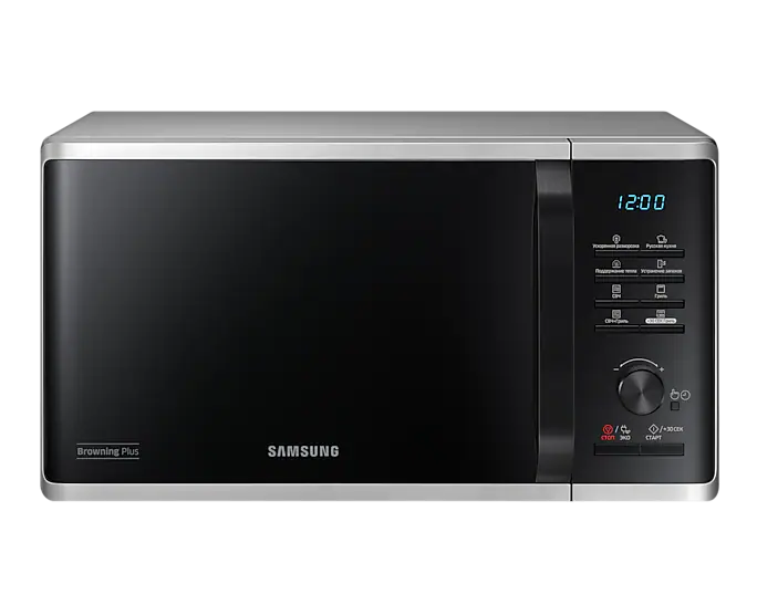 მიკროტალღური ღუმელი   Samsung MG23K3515AS/BW, Microwave, BioCeramic, Grill, 23lt,1250watt, Silver