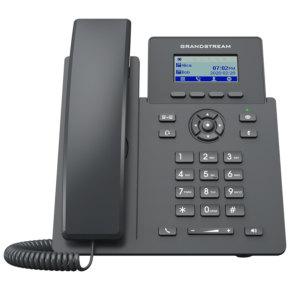 IP ტელეფონი GRP2601P Grandstream GRP2601P, Carrier-Grade IP Phones, 2 lines, 2 SIP accounts, Dual 10/100 Mbsps Ethernet ports, PoE(No PSU included)