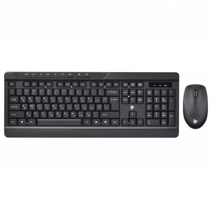 Wireless კლავიატურა და მაუსი 2E Combo  MK410 WL BLACK