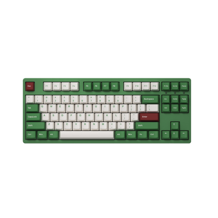 მექანიკური კლავიატურა Gaming Mechanical keyboard AKKO 3087 Matcha Red Bean Cherry MX Brown, RU, Green, switch-type MX Brown, USB 1.8m