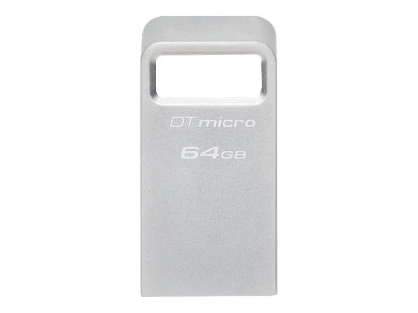 ფლეშ მეხსიერება Kingston 64GB USB 3.2 Gen1 DT Micro R200MB/s Metal