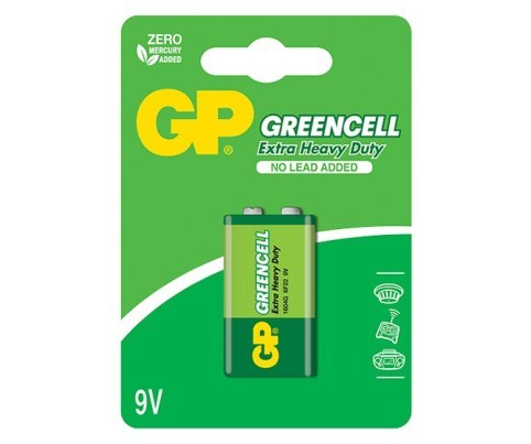 ელემენტი GPPVCF9VG006 1604GLF-U1 GREENCELL 9.0V (6F22) GP 4891199002212