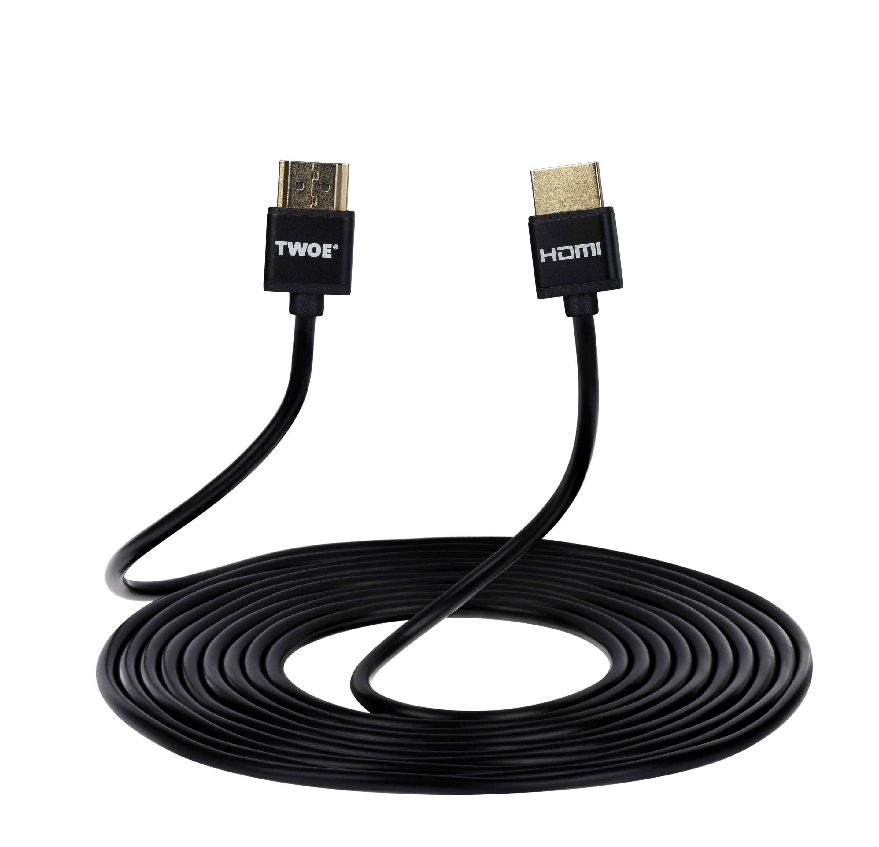HDMI კაბელი 2Е Cable HDMI 2.0 (AM/AM), Slim, High Speed, Alumium, 3m, black