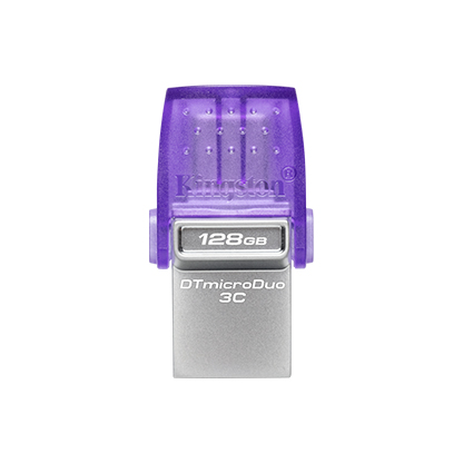 ფლეშ მეხსიერება Kingston 128GB USB 3.2 Gen1 + Type-C DT microDuo 3C R200MB/s