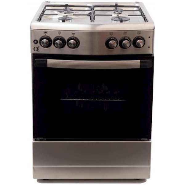 გაზქურა  Oz OE 6040 IX / OBK60X60X4E Coocker,4Gas, Oven-Electric,7Programm, Lighter,Convection, 3Plates, 60x60x85,Silver
