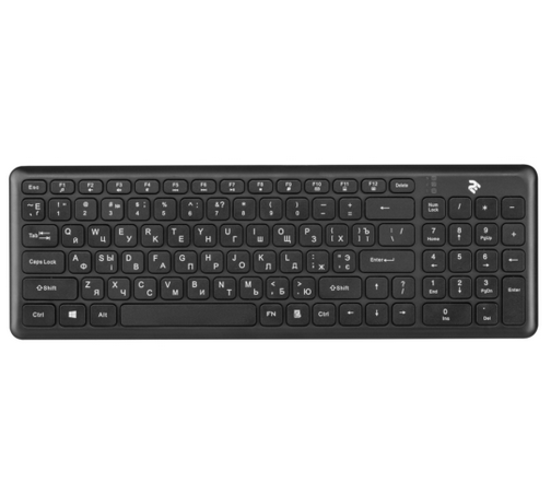კლავიატურა 2E Wireless Keyboard KS230 Slim WL Black (2E-KS230WB)