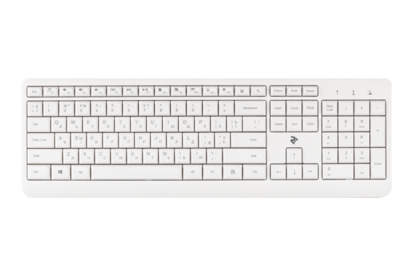 კლავიატურა 2Е Keyboard KS220 WL White 2E-KS220WW