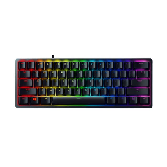გეიმინგ კლავიატურა Razer Gaming Keyboard Huntsman Mini Purple Switch USB RU RGB, Black