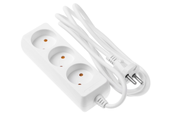 დენის დამაგრძელებელი Extension cord (2E-U03M1.8) 2E for 3 sockets, 2G*1.0mm 1,8m, white