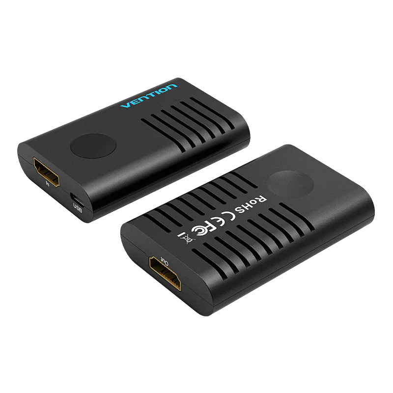 HDMI დამაგრძელებელი 60მ Vention  Model/Item-NO:  <AIEB0 >  HDMI Female to Female Repeater Extender Black 60m, 4K@60Hz, for Computer/Laptop / TV/Projector /Monitor