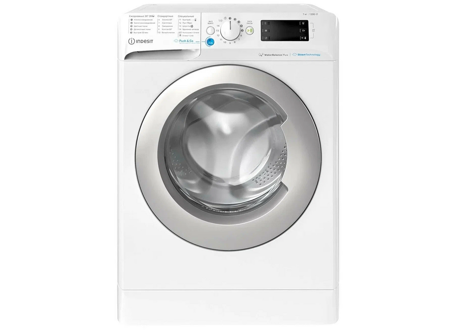 სარეცხი მანქანა Indesit BWSE 71252X WSV  - 7 KG, 1200 RPM, 60x43x85, BIG Display, STEAM,White