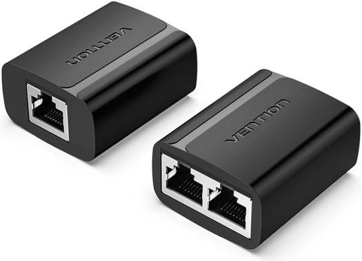ქსელის  სპლიტერი Vention  Model/Item-NO:  <IPTB0 > 1 to 2 RJ45 Splitter Adapter Black (წყვილი)