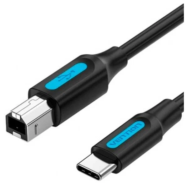 Type-C კაბელი 2მ Vention  Model/Item-NO:  <CQUBH> USB 2.0 C Male to B Male 2A Cable 2M Black