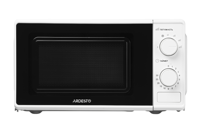 მიკროტალღური ღუმელი ARDESTO Microwave oven, 20L, mechanical control, 700W, button opening, white