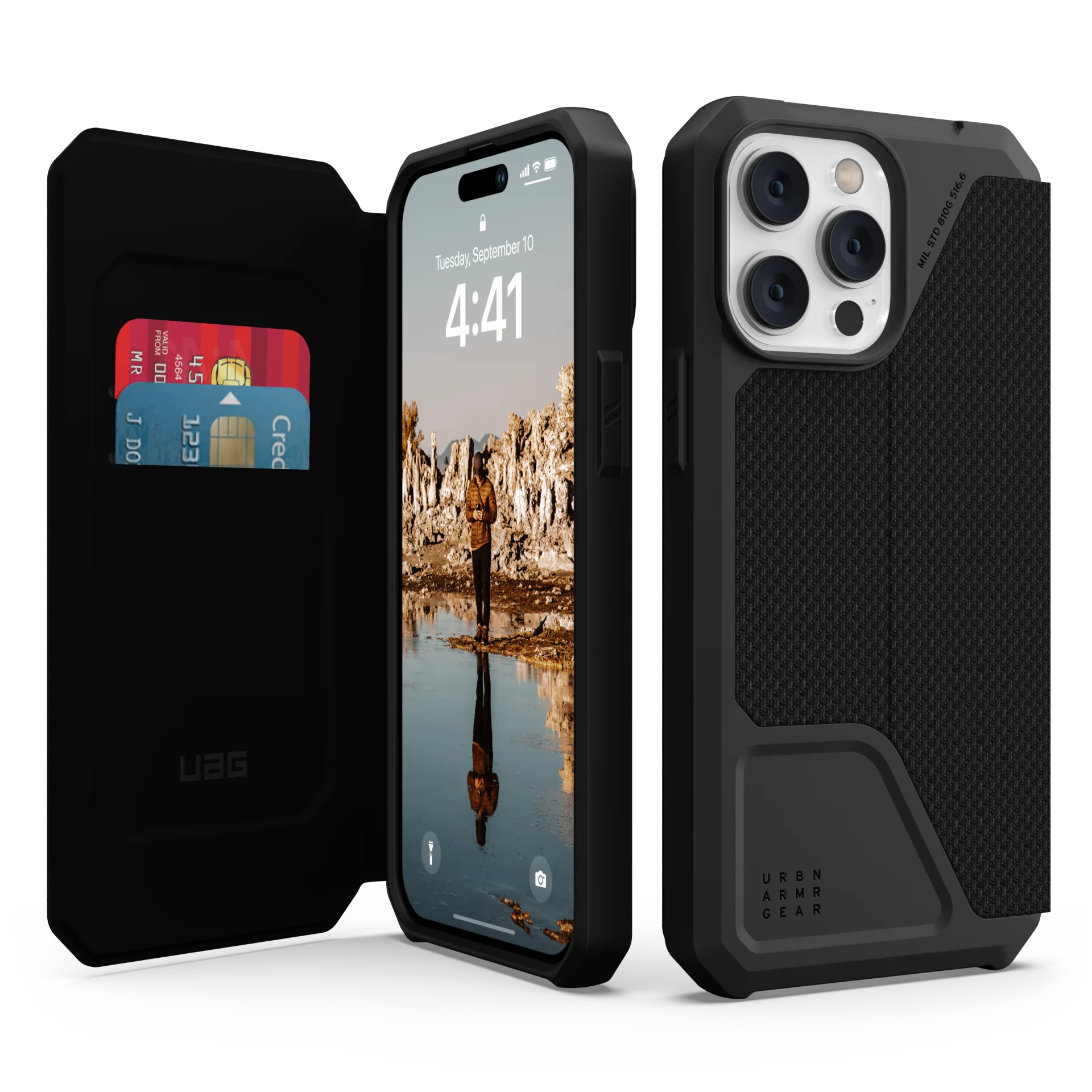 ტელეფონის ქეისი UAG iPhone Tinky 2022 Metropolis - Kevlar Black