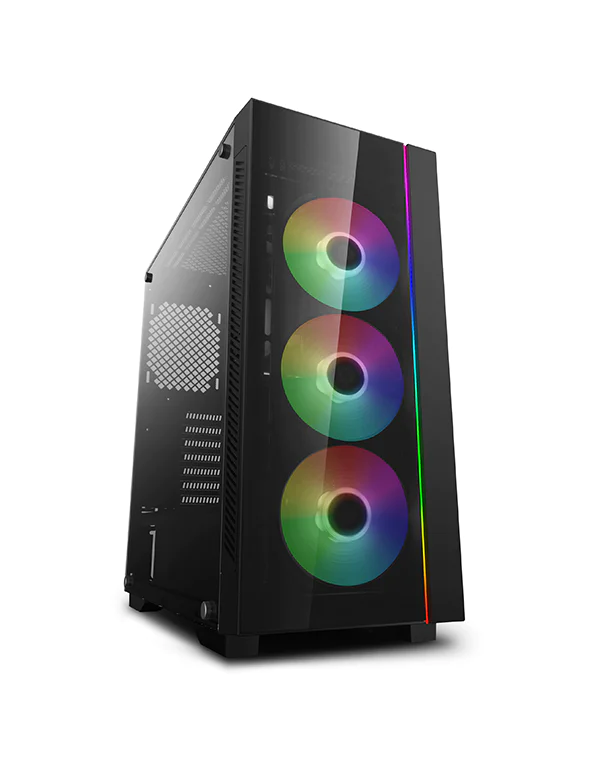 კომპიუტერის ყუთი MATREXX 55 V3 ADD-RGB 3F,Deepcool, Mid Tower Case 1×USB3.0/2×USB2.0/1,slots 7/ 120/140/240/280/360mm
