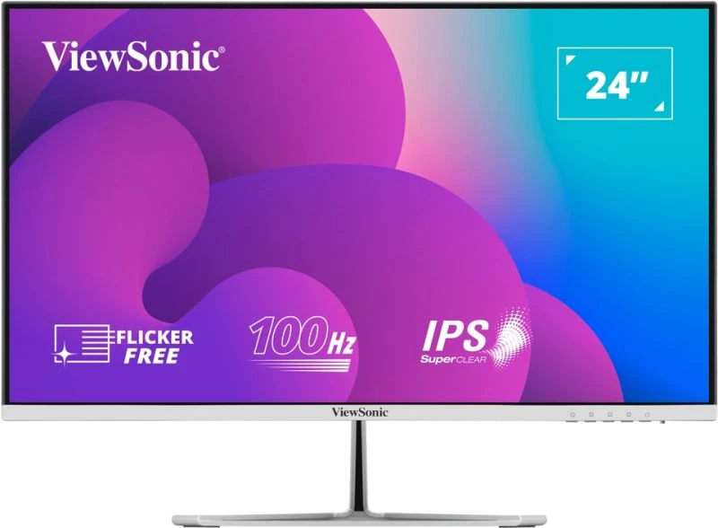 მონიტორი ViewSonic VX2476-smh 24" Frameless Entertainment Monitor | SuperClear® IPS panel | Full HD 100Hz | 250 cd/m² | 100 Hz | 