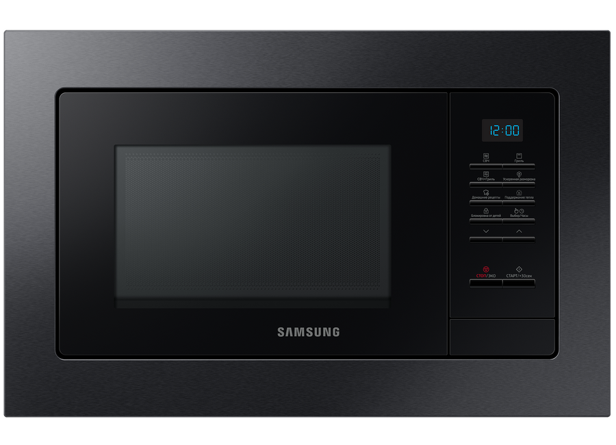 მიკროტალღური ღუმელი  SAMSUNG MG23A7013AA/BW Black / Gril / 1300 W / Display / 489x275x362 CM / 23  Litres