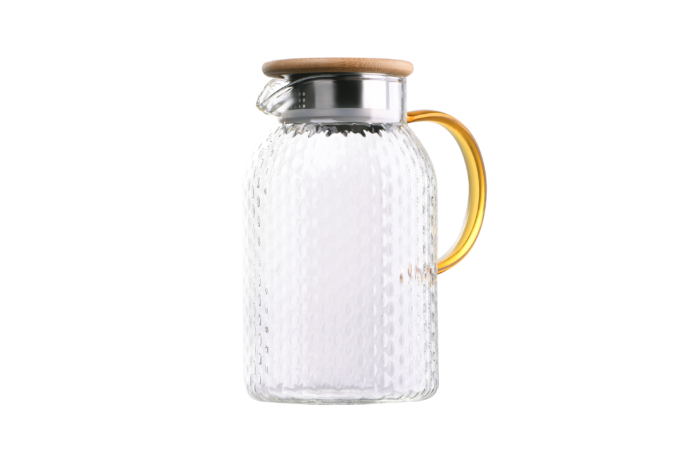 დოქი Ardesto Pitcher Dew with bamboo lid, 1500 ml, borosilicate glass