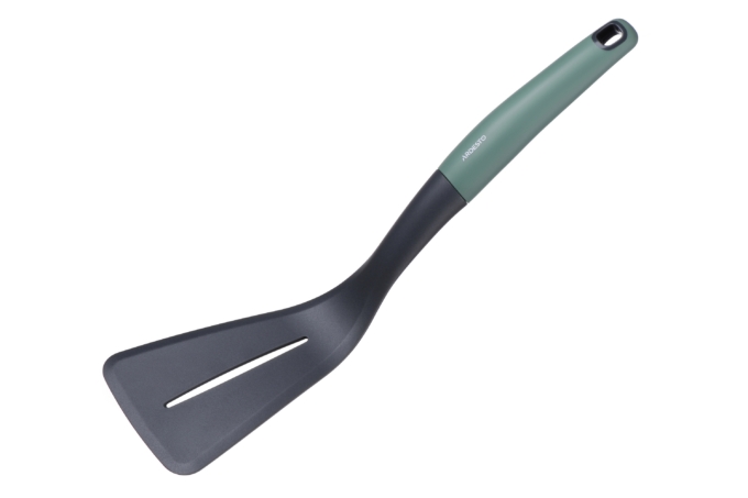 სამზარეულოს ნიჩაბი ARDESTO Slotted turner  Gemini, gray/green, nylon, pp with soft touch