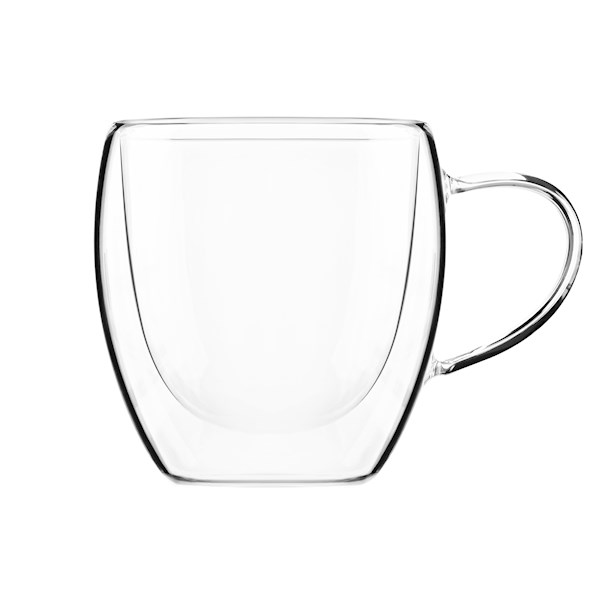 ჭიქა Ardesto Double wall borosilicate glass mug set with handles, 250 ml, 2 pcs