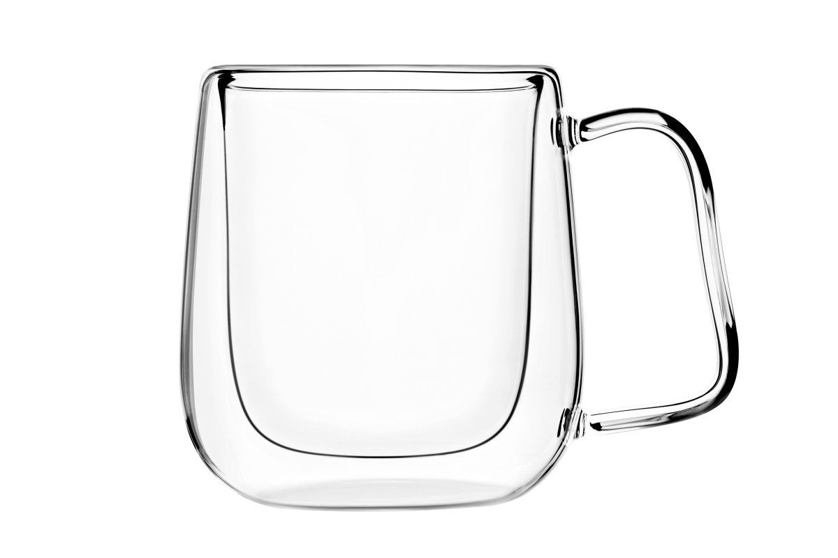 ჭიქა Ardesto Double wall borosilicate glass mug set Ardesto, 250 ml, 2 pcs, with handles