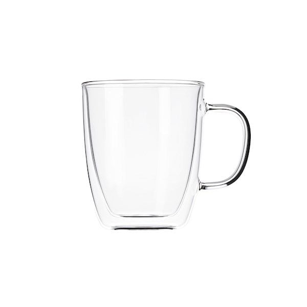 ჭიქა ARDESTO Double wall borosilicate glass mug set, 400 ml, 2 pcs, with handles
