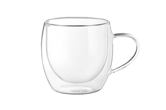 ჭიქა ARDESTO Double wall borosilicate glass mug set Ardesto, 300 ml, 2 pcs, with handles