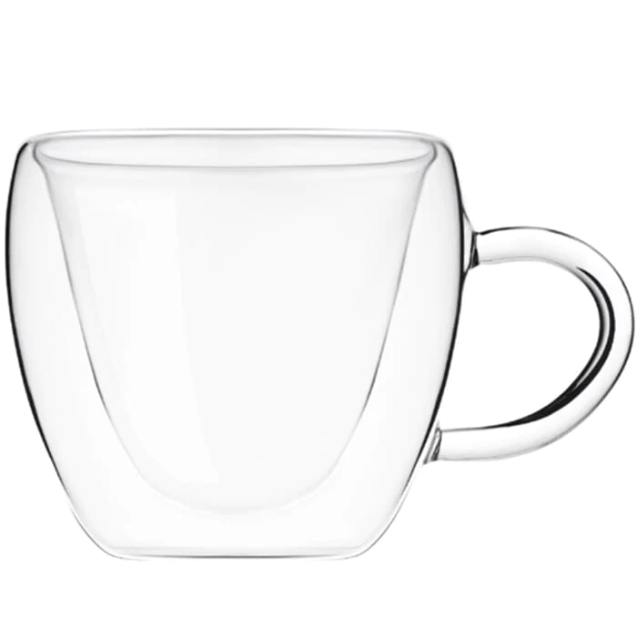 ჭიქა ARDESTO Double wall borosilicate glass mug set , 250 ml, 2 pcs, with handles
