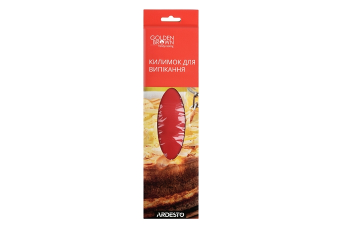 სილიკონის ხალიჩა Silicone mat  Ardesto Tasty baking 50*60CM, red, silicon(AR2406SR)