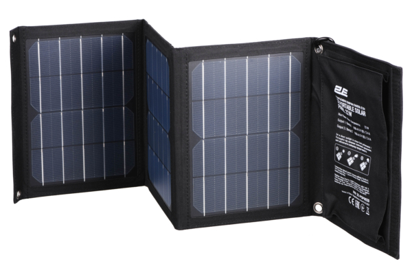 პორტატული დამტენი 2E portable solar panel, 22 W, 2*USB-A 5V/2.4A