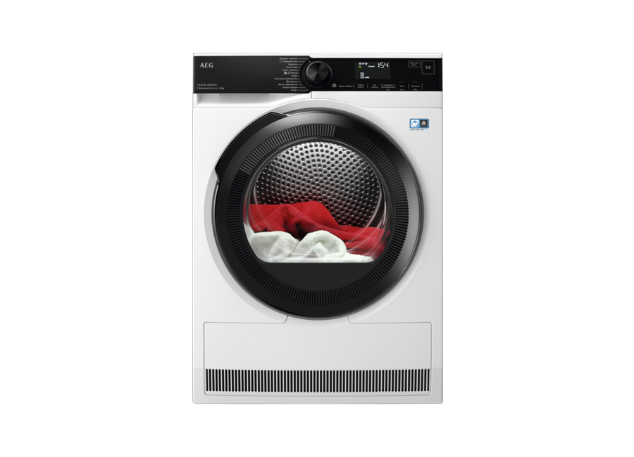  საშრობი AEG TR838P4R - 8 KG, 60X60X85, HEAT PUMP, Condenser, White , Black Panel