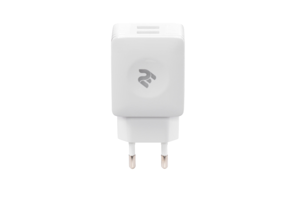 დამტენი Wall Charge 2Е Wall for 2 USB - DC5.0V/4.2 A, white