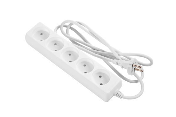 დამაგრძელებელი 2E Power strip 2E, 5XCEE7/17, 2G*1.0мм, 1.5m, white