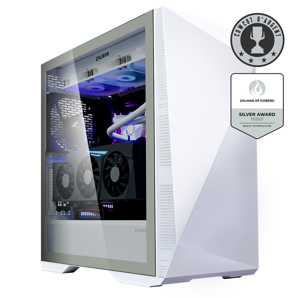 ქეისი Zalman Computer case Z9 ICEBERG WHITE, without PSU, 2xUSB3.0, 2xUSB2.0, 2x140mm Black fans, TG Side Panel, EATX, White