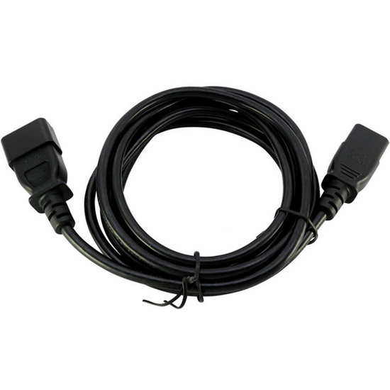 დენის კაბელი AC Power Cable 250V10A3mBlackStraight Connector(C14)Straight Connector(C13)