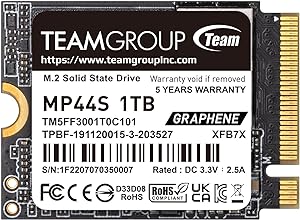 SSD დისკი TEAM M.2-2230 PCI-E Gen4x4 MP44S 1TB RETAIL | NVMe | (R/W Speed up to 5,000/3,500MB/s) | TM5FF3001T0C101