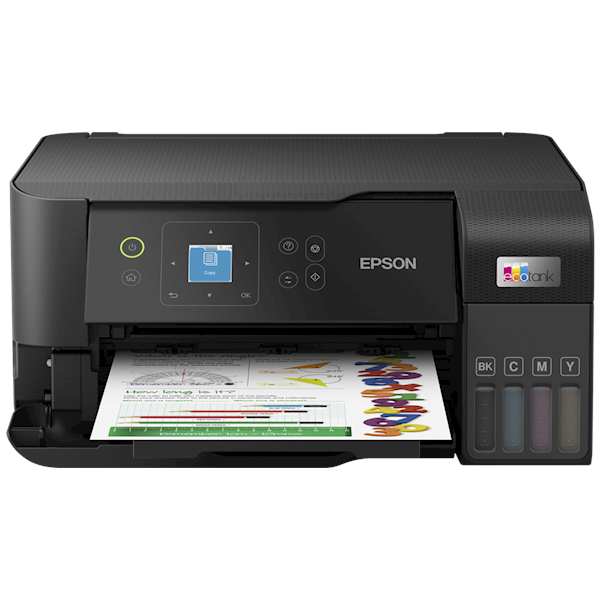 ჭავლური პრინტერი Epson EcoTank L3560 (C11CK58404) | A4 | Print, copy & scan | 4 colour | 4.800 x 1.200 DPI | 103 ink | Hassle-free ink tank system |