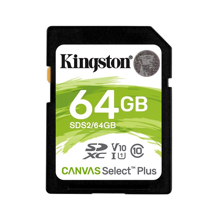 მეხსირების ბარათი Kingston SD 64GB C10 UHS-I R100MB/s