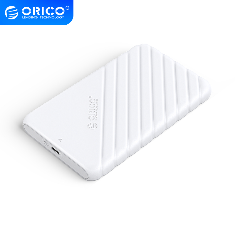 მყარი დისკის ჩასადები ORICO-25PW1C-C3-WH-EP 2.5 inch USB3.1 Gen1 Type-C Hard Drive Enclosure (Type-C to Type-C Cable) | 6Gbps | Tool-free | 2.5" SATA HDD/SSD with thickness 7mm-9.5mm | 6TB Max | Windows/Mac OS/Linux | White